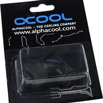 Alphacool 16/10 compression fitting 90° revolvable ' Deep Black