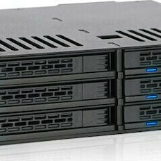 Icy Dock ExpressCage 6x 2.5 Inch SATA 6Gbps HDD/SSD Mobile Rack/Cage in 5.25 Inch bay Μαύρο (MB326SP-B)