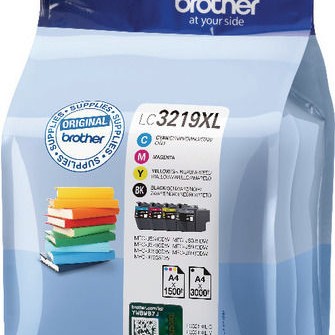 Brother LC3219XL Γνήσιο Πακέτο 4 Μελανιών Εκτυπωτή InkJet Κίτρινο / Κυανό / Ματζέντα / Μαύρο (LC-3219XLVALDR)
