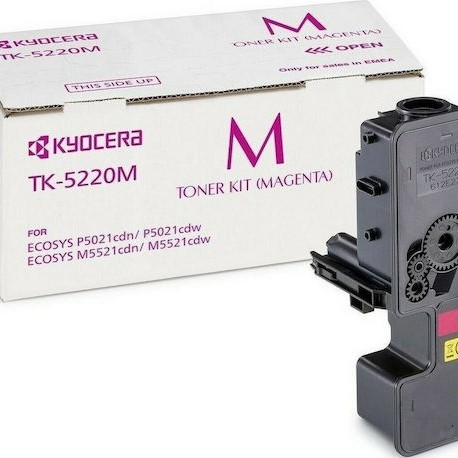 Kyocera TK-5220M Γνήσιο Toner Laser Εκτυπωτή Ματζέντα 1200 Σελίδων (1T02R9BNL1)