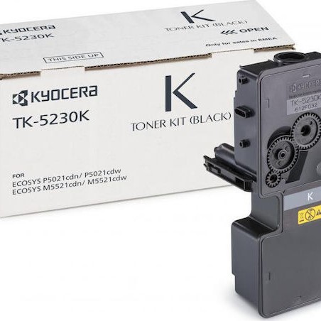 Kyocera TK-5230K Γνήσιο Toner Laser Εκτυπωτή Μαύρο High Capacity 2600 Σελίδων (1T02R90NL0)