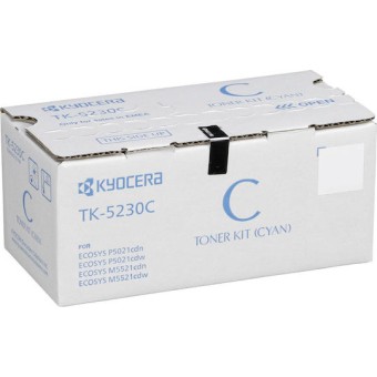 Kyocera TK-5230C Γνήσιο Toner Laser Εκτυπωτή Κυανό 2200 Σελίδων (1T02R9CNL0)