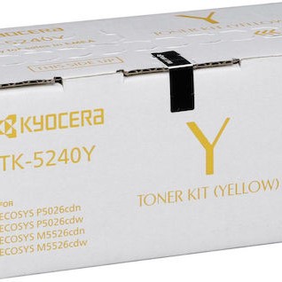Kyocera TK-5240Y Γνήσιο Toner Laser Εκτυπωτή Κίτρινο 3000 Σελίδων (1T02R7ANL0)