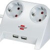 Brennenstuhl Πολύπριζο 2 Θέσεων με 2 USB-A και Καλώδιο 1.8m
