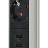Brennenstuhl Tower 3 Πολύπριζο 3 Θέσεων με 2 USB-A, Διακόπτη και Καλώδιο 2m