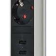 Brennenstuhl Tower 3 Πολύπριζο 3 Θέσεων με 2 USB-A, Διακόπτη και Καλώδιο 2m