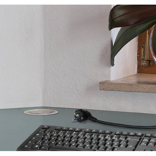 Brennenstuhl Tower 3 Πολύπριζο 3 Θέσεων με 2 USB-A, Διακόπτη και Καλώδιο 2m