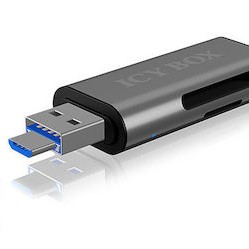 Icy Box Card Reader USB 3.0 micro USB Type-C για SD/microSD