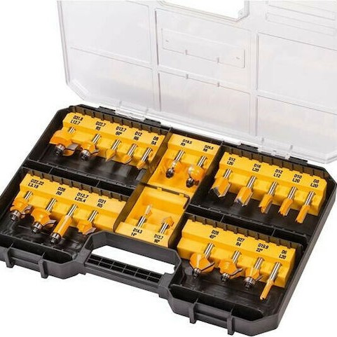 Dewalt Σετ Φρέζες για Ξύλο 8mm 22τμχ