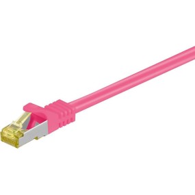 Goobay S/FTP Cat.7 Καλώδιο Δικτύου Ethernet 1m Ροζ 1τμχ