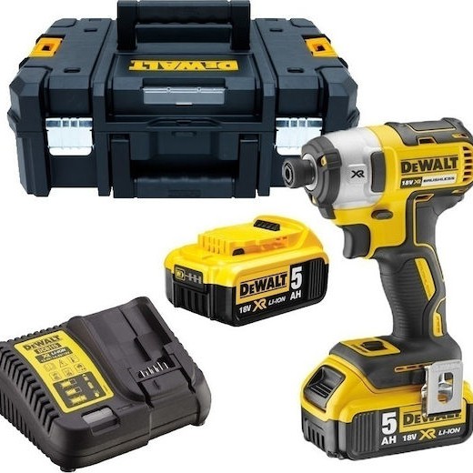 Dewalt Παλμικό Κατσαβίδι Μπαταρίας Brushless 18V 2x5Ah
