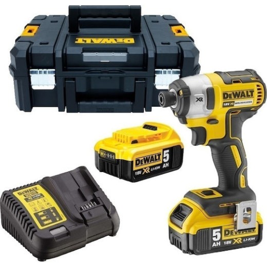 Dewalt Παλμικό Κατσαβίδι Μπαταρίας Brushless 18V 2x5Ah