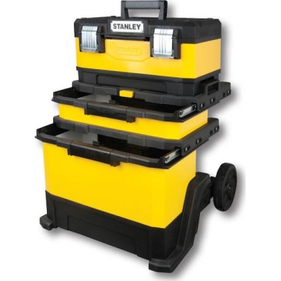 Stanley Τροχήλατος Πλαστικός Εργαλειοφόρος 3 Τμημάτων με Εργαλειοθήκη Π56.8xΒ38.9xΥ73εκ.