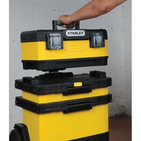Stanley Τροχήλατος Πλαστικός Εργαλειοφόρος 3 Τμημάτων με Εργαλειοθήκη Π56.8xΒ38.9xΥ73εκ.