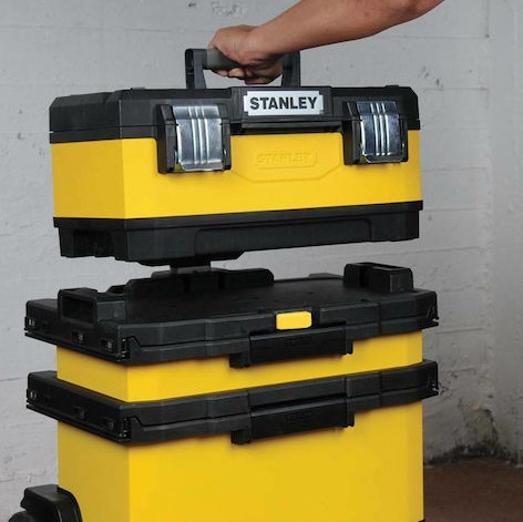 Stanley Τροχήλατος Πλαστικός Εργαλειοφόρος 3 Τμημάτων με Εργαλειοθήκη Π56.8xΒ38.9xΥ73εκ.