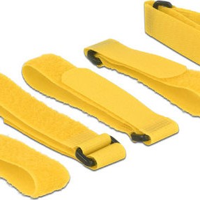 DeLock Δεματικά Καλωδίων 300x20 Κίτρινο 5τμχ