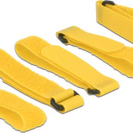 DeLock Δεματικά Καλωδίων 300x20 Κίτρινο 5τμχ