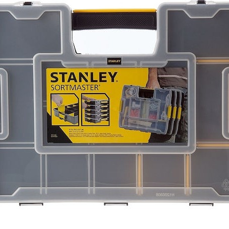 Stanley SortMaster Ταμπακιέρα Εργαλείων 14 Θέσεων με Ρυθμιζόμενα Χωρίσματα Μαύρη 37.5x29x7εκ.