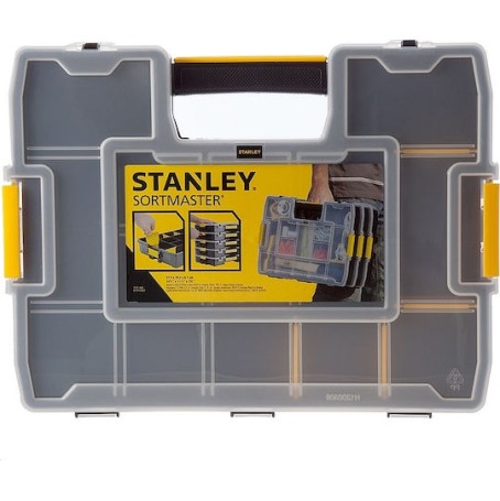 Stanley SortMaster Ταμπακιέρα Εργαλείων 14 Θέσεων με Ρυθμιζόμενα Χωρίσματα Μαύρη 37.5x29x7εκ.