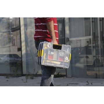 Stanley SortMaster Ταμπακιέρα Εργαλείων 14 Θέσεων με Ρυθμιζόμενα Χωρίσματα Μαύρη 37.5x29x7εκ.