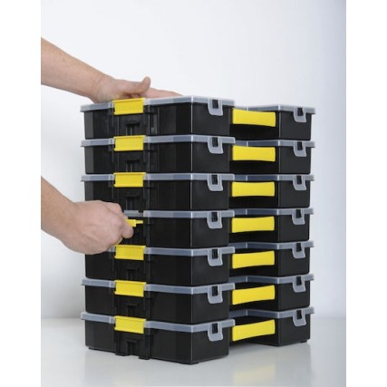 Stanley SortMaster Ταμπακιέρα Εργαλείων 14 Θέσεων με Ρυθμιζόμενα Χωρίσματα Μαύρη 37.5x29x7εκ.