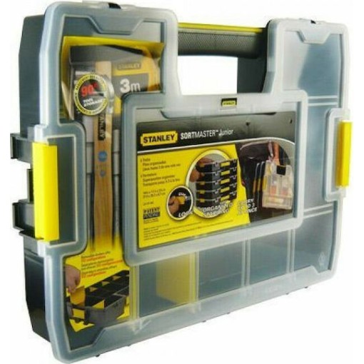 Stanley SortMaster Ταμπακιέρα Εργαλείων 14 Θέσεων με Ρυθμιζόμενα Χωρίσματα Μαύρη 37.5x29x7εκ.