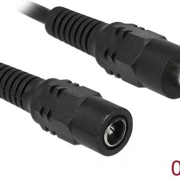 DeLock Black 50cm Extension Cord DC - DC Cable 0.5m Μαύρο 83290