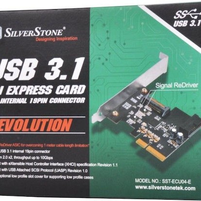 Silverstone Κάρτα PCIe σε 1 θύρα USB 3.1 ECU04-E
