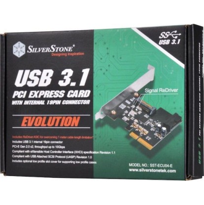 Silverstone Κάρτα PCIe σε 1 θύρα USB 3.1 ECU04-E