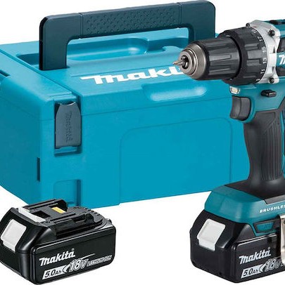 Makita Κρουστικό Δραπανοκατσάβιδο Μπαταρίας Brushless 18V 2x5Ah