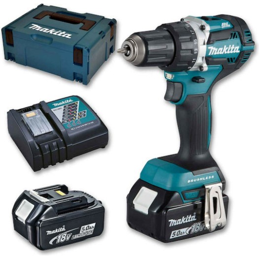 Makita Κρουστικό Δραπανοκατσάβιδο Μπαταρίας Brushless 18V 2x5Ah