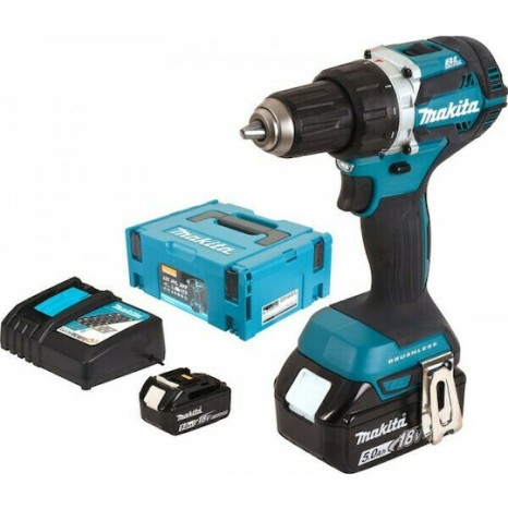 Makita Κρουστικό Δραπανοκατσάβιδο Μπαταρίας Brushless 18V 2x5Ah