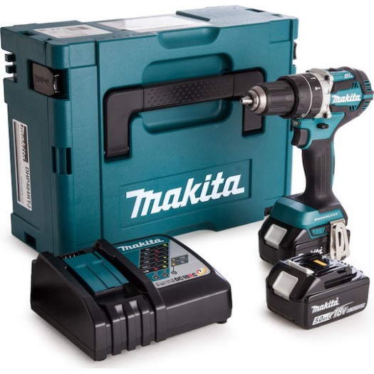 Makita Κρουστικό Δραπανοκατσάβιδο Μπαταρίας Brushless 18V 2x5Ah