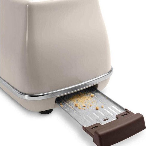 De'Longhi Icona Vintage Φρυγανιέρα 2 Θέσεων 900W Μπεζ