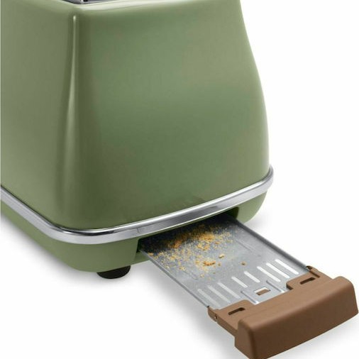 De'Longhi Icona Φρυγανιέρα 2 Θέσεων 900W Πράσινη