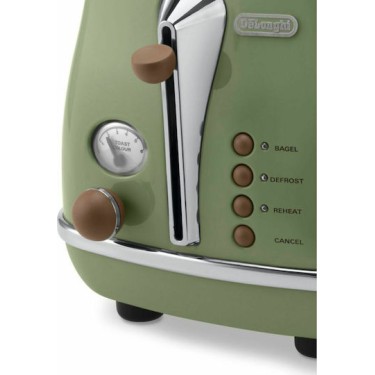 De'Longhi Icona Φρυγανιέρα 2 Θέσεων 900W Πράσινη