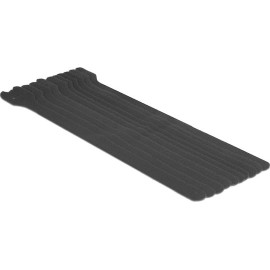 DeLock Δεματικά Καλωδίων Μαύρο 300x12 10τμχ