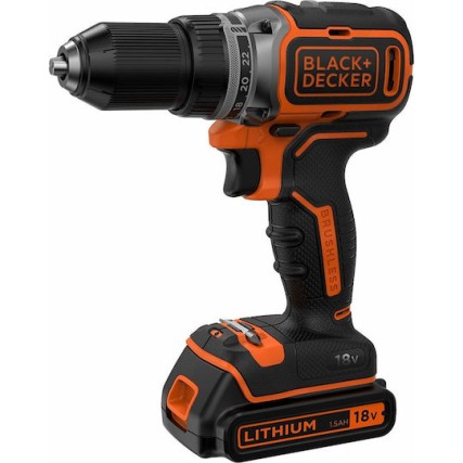 Black & Decker Δραπανοκατσάβιδο Μπαταρίας Brushless 18V 1x1.5Ah
