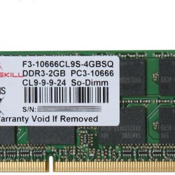 G.Skill Sq Series DDR3 με Module 1x4GB και Ταχύτητα 1333 για Laptop