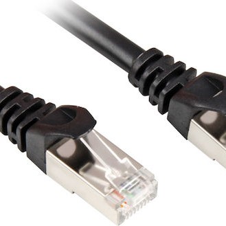 Sharkoon S/FTP Cat.6 Καλώδιο Δικτύου Ethernet 20m Μαύρο 1τμχ