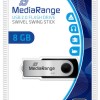 MediaRange 8GB USB 2.0 Stick Μαύρο