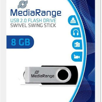 MediaRange 8GB USB 2.0 Stick Μαύρο