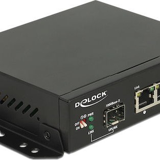 DeLock Gigabit Ethernet Switch 4 Port + 1 SFP Unmanaged L2 Switch με 4 Θύρες Gigabit (1Gbps) Ethernet και 1 SFP Θύρα