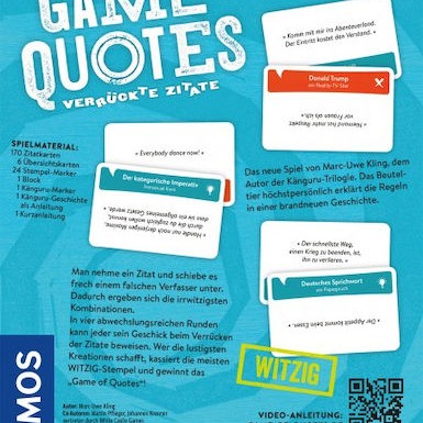 Επιτραπέζιο Παιχνίδι Game of Quotes - Verrckte Zitate για 2-6 Παίκτες 12+ Ετών (GER) Kosmos