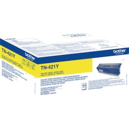 Brother TN-421Y Γνήσιο Toner Laser Εκτυπωτή Κίτρινο 1800 Σελίδων (TN-421Y)