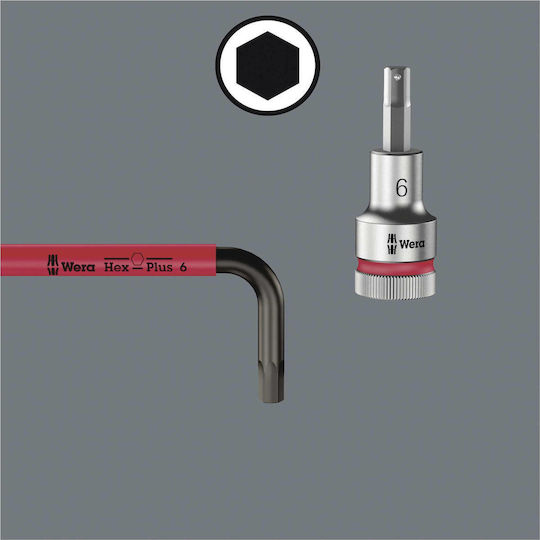 Wera Σετ 9 Κλειδιά Allen σε Σχήμα L 950/9 Hex-Plus HF 1