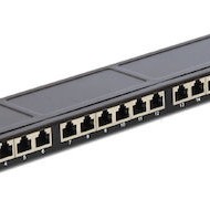 DeLock Patch Panel 24 Port Cat.6 0.5 U Μαύρο