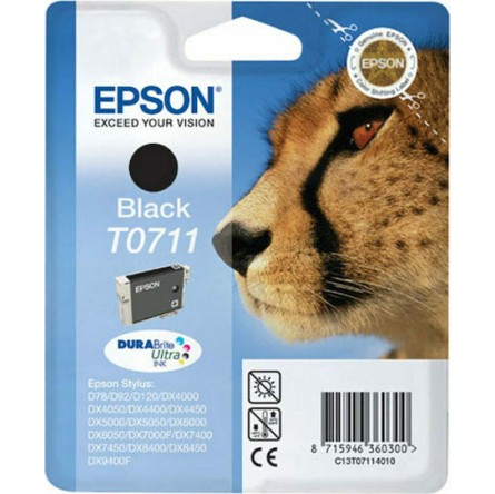 Epson T0711 Γνήσιο Μελάνι Εκτυπωτή InkJet Μαύρο (C13T07114010 C13T07114012)
