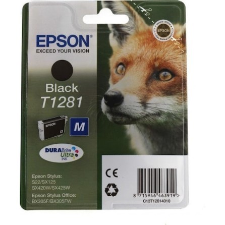 Epson T1281M Γνήσιο Μελάνι Εκτυπωτή InkJet Μαύρο (C13T12814010)