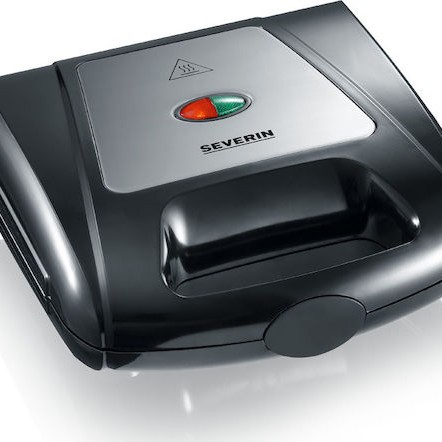 Severin SA 2968 Τοστιέρα με Αποσπώμενες Πλάκες για 2 Τοστ 1000W Μαύρη